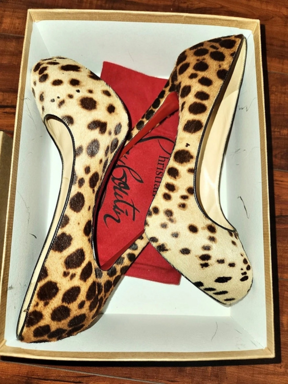 Christian Louboutin Miss Clichy Leopard Heels US 39.5